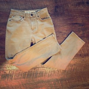 Khaki/tan denim pants, straight, 28x30, Mossimo